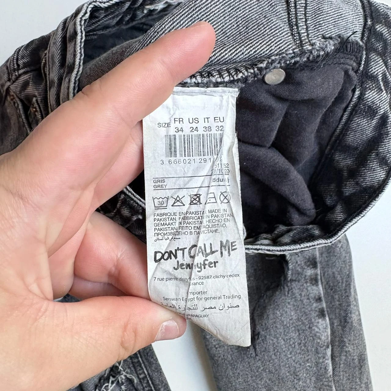 Jeans Jennyfer 34 com rasgos em cinza escuro – photo 5